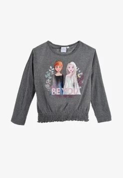 LONGSLEEVE SHIRT LANGARM ELSA UND ANNA - T-SHIRT TOP - DISNEY FROZEN - Langarmshirt - Grau