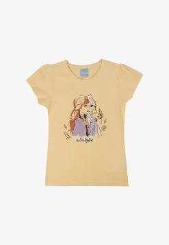Disney Frozen ANNA ELSA - T-Shirt Print - Pastell Gelb