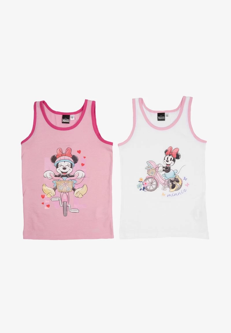 Disney MINNIE MOUSE 2 PACK - Unterhemd/-shirt - Weiß Rosa 2 Disney MINNIE MOUSE 2 PACK - Unterhemd/-shirt - Weiß Rosa – Bild 2