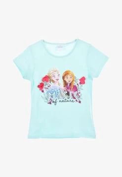 Disney Frozen ANNA UND ELSA - T-Shirt Print - Blau -Günstiges Disney Geschäft 5201e4847066481abe162d7ed75e76c0