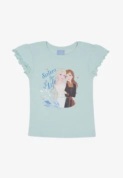 Disney Frozen ANNA UND ELSA - T-Shirt Print - Blau -Günstiges Disney Geschäft 69408fe5466245feb6965eef7fecede7 1