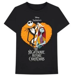 Disney T-Shirt Unisex - Design: The Nightmare Before Christmas Heart