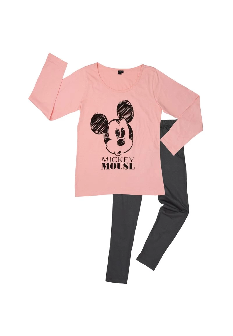 DISNEY MICKEY MOUSE - Nachtwäsche Set - Grau Rosa 2 DISNEY MICKEY MOUSE - Nachtwäsche Set - Grau Rosa – Bild 2